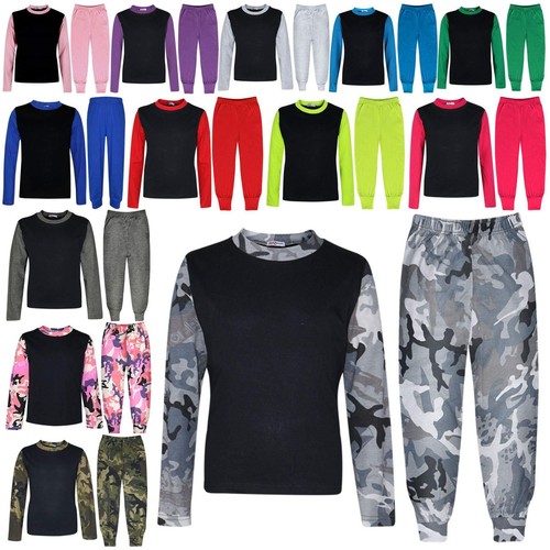 Kids girls boys pjs contrast - girls,