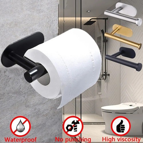 Adhesive toilet paper holder - toilet,