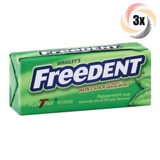 3x Packs Wrigley's Freedent