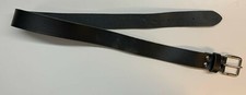 Genuine Ex Police Black Leather Belt Single Prong 3cm Wide Uniform Security Duty