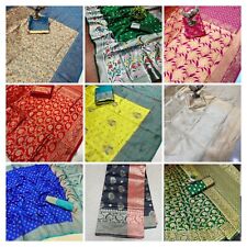 Kanchipuram silk Saree Indian wedding bollywood designer banarasi formal sari