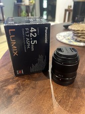 Panasonic Lumix 42.5mm Micro Four Thirds F1.7 - Excellent Condition, Boxed Black
