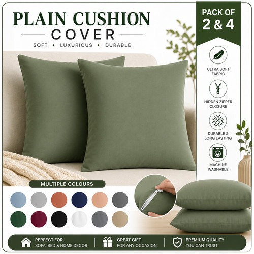 Plain dyed cushion cover - cover, &