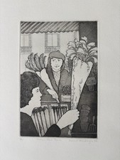 DONALD MACKENZIE 1944-2021 Limited Ed ETCHING Flower Stall, Paris 6/40