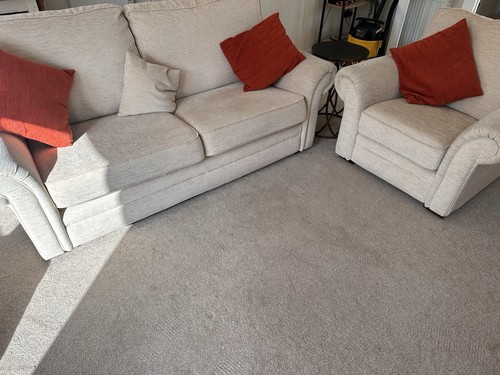 Beige fabric sofa set - beige,