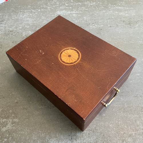 Vintage inlaid wood writing - inlaid,