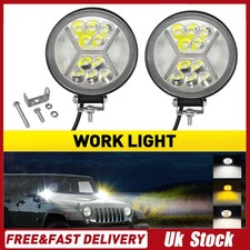 2X Car Amber White LED Work