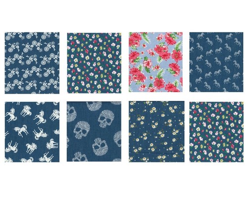 Printed denim fabric 100 - printed,