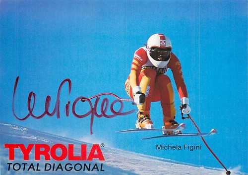 Michela figini autograph - michela, card