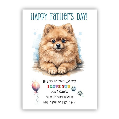 Pomeranian father day dog - pomeranian,