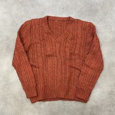 Hand Knit Arran V-Neck Jumper