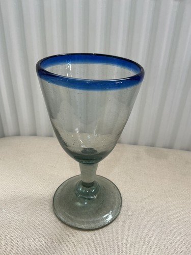 Hand blown mexican goblet - goblet, wine
