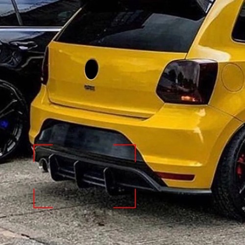 Black rear valance - rear, diffuser