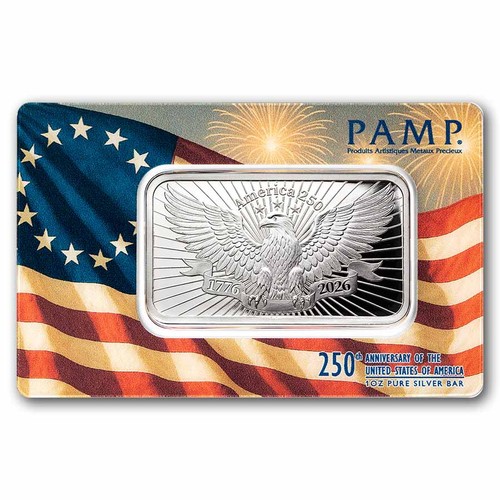 Silver bar pamp 250th - oz,