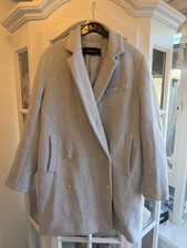 ZARA Light Blue Coat Large