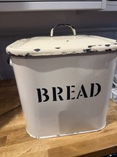 Vintage Bread Bin Large Enamel
