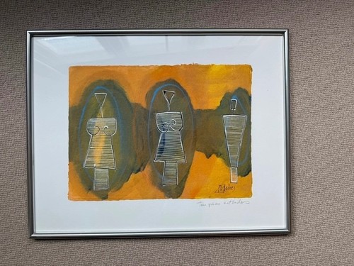 Original framed painting - , by