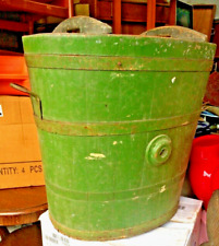 LARGE Antique Oval Coopered  LOG STORE BIN   Former Animal Grain Bin/Storage Bin