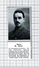 Major H Shaw 1st Lancashire