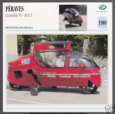 1989 Peraves Ecomobile W-18 K 5 (987cc BMW Motor) Swiss Motorcycle Photo Card