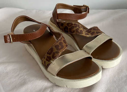 Sandals brown gold - sandals,