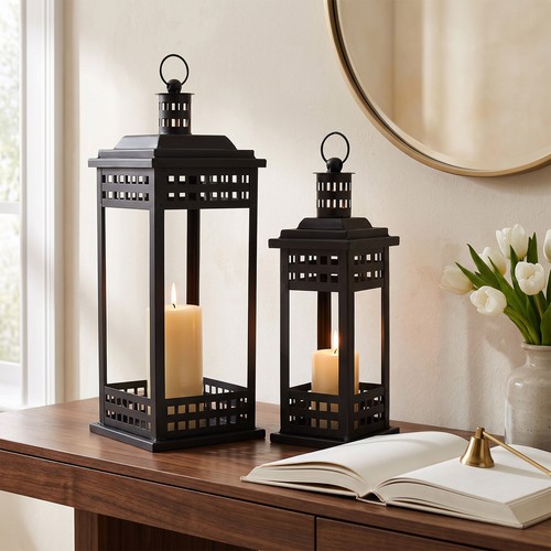 Set metal glass - set, lantern