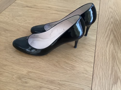 John lewis black patent - black, court