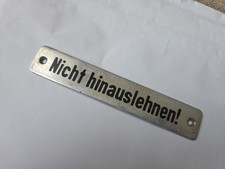German Train Railway Plaque