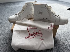 Christian Louboutin Louis High Top White Leather Sneakers