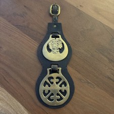 Antique Horse Brasses on Leather Strap
