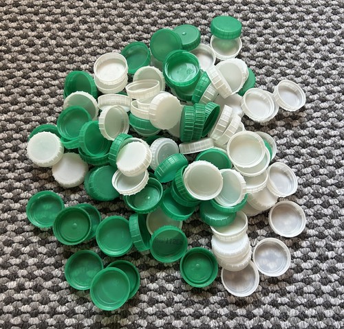 100 white green milk bottle - 100,