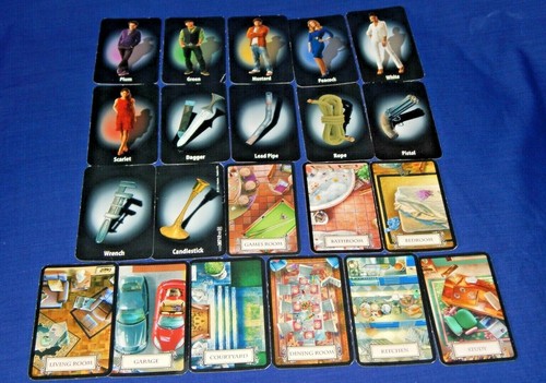 Cluedo cards spare pieces - cluedo,