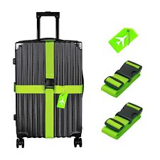 2pcs Adjustable Luggage Straps Extra Strong Safety Suitcase Travel Baggage Belt