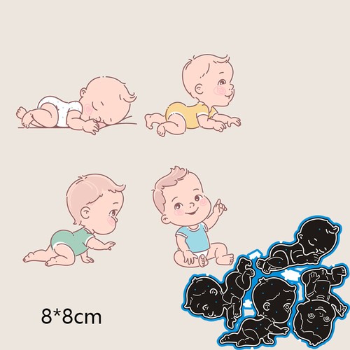 Baby growth stencils metal - growth,