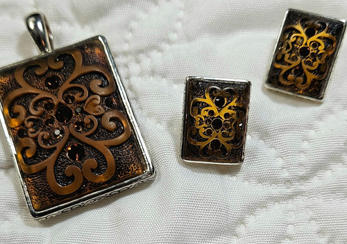 Amber pendant pierced - pendant,