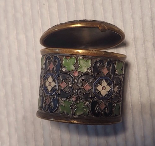 Antique pill box miniature - pill,