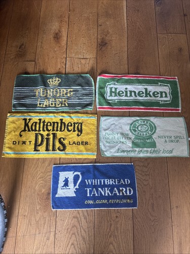 Vintage beer towels job lot - job,