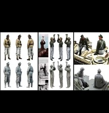 UK Post Resin Model 1/35 Scale WW2 German Stug Crew x3 figs