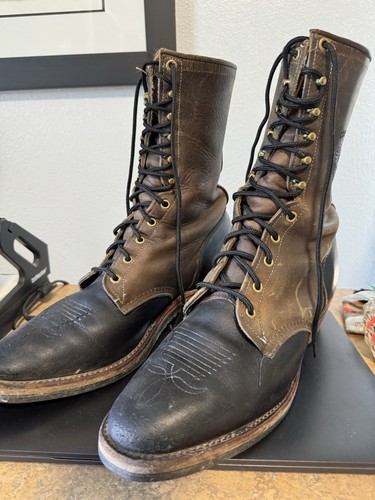 Men chippewa leather boots - men’s,