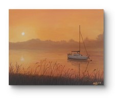 RIVER CROUCH original acrylic