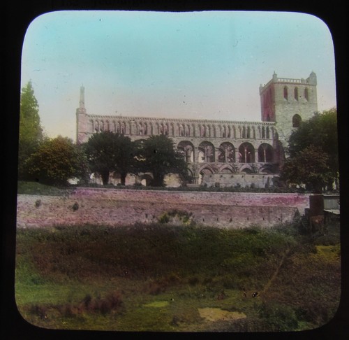 Glass magic lantern slide - magic,