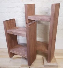 Cube Style Side table Lamp Hall Plant Chunky Rustic 60/80 cm