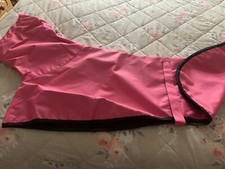GREYHOUND RAIN MAC  WITH SNOOD  SIZE 28in PINK   FITS OTHER BREEDS