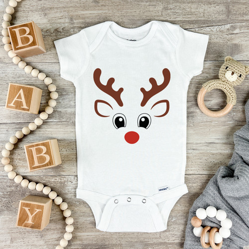 Baby onesie christmas reindeer - onesie,