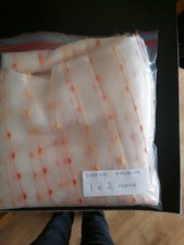 Yellow And Orange Striped Organza Voile Fabric Approx 1 X 2 Metres