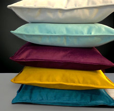 Plush Velvet Cushion Cover Decorative Pillowcase Home, Hotel Handmade Made in Uk