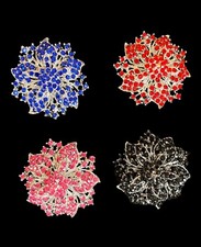 SILVER TONE LARGE FLOWER