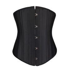 Ladies Lace Up Underbust Waist Trainer Corset Body Shaper 24 Spiral Bone Cincher