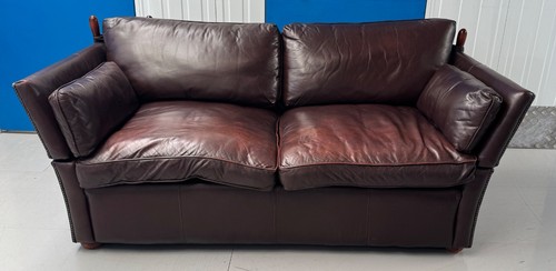 Rich brown leather knole - brown,