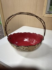 Red Ceramic Grapevine Handle